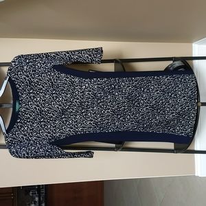 Lauren Ralph Lauren Navy and White Dress